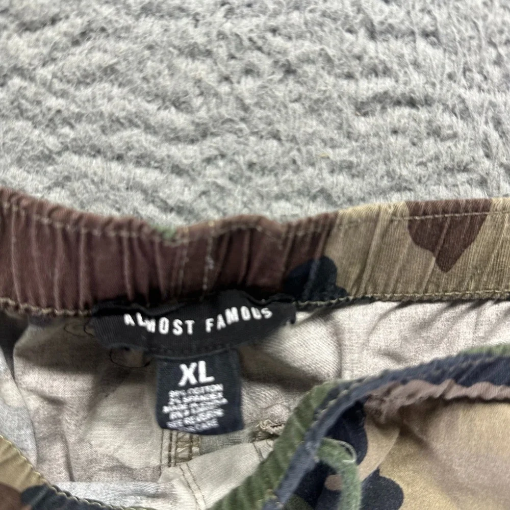 Almost Famous Pant Mens XL Brown Camouflage Cotton Cargo Straight Combat Stretch